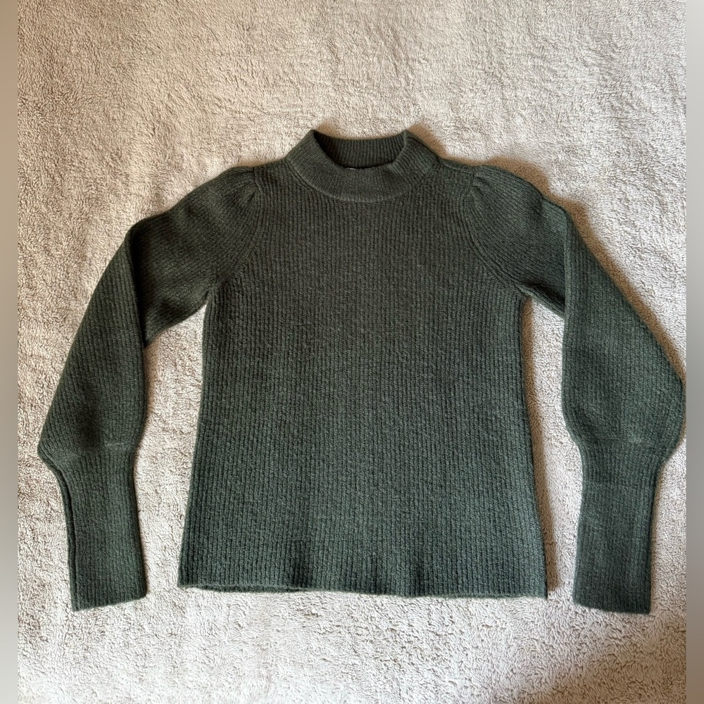 Design History Olive Green Mock Neck Sweater